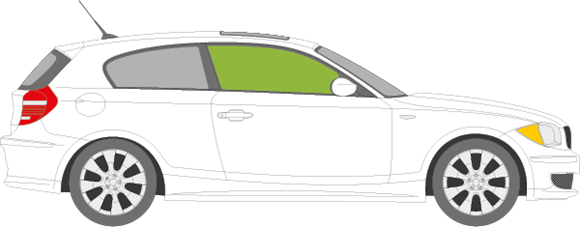 Afbeelding van Zijruit rechts BMW 1-serie coupé