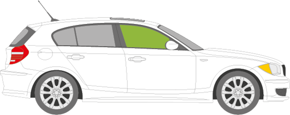 Afbeelding van Zijruit rechts BMW 1-serie 5 deurs