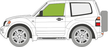 Afbeelding van Zijruit links Mitsubishi Pajero 3 deurs off-road 