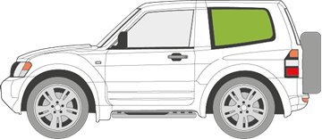 Afbeelding van Zijruit links Mitsubishi Pajero 3 deurs off-road 