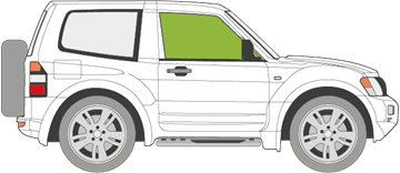 Afbeelding van Zijruit rechts Mitsubishi Pajero 3 deurs off-road 
