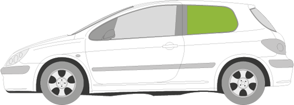 Afbeelding van Zijruit links Peugeot 307 3 deurs