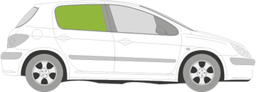 Afbeelding van Zijruit rechts Peugeot 307 5 deurs