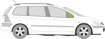 Afbeelding van Zijruit rechts Peugeot 307 SW