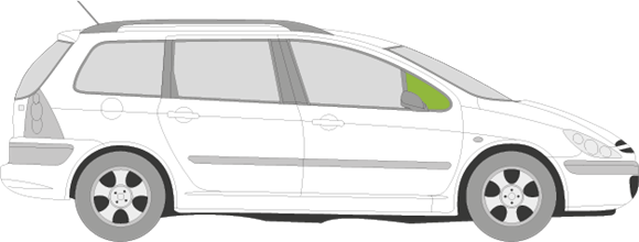 Afbeelding van Zijruit rechts Peugeot 307 SW