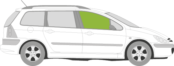 Afbeelding van Zijruit rechts Peugeot 307 SW