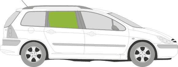 Afbeelding van Zijruit rechts Peugeot 307 SW 