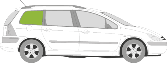 Afbeelding van Zijruit rechts Peugeot 307 SW 