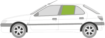 Afbeelding van Zijruit links Peugeot 306 5 deurs