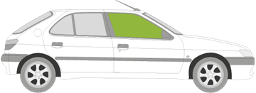 Afbeelding van Zijruit rechts Peugeot 306 5 deurs