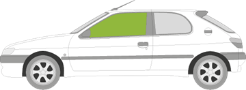 Afbeelding van Zijruit links Peugeot 306 3 deurs