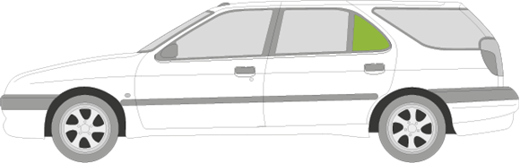 Afbeelding van Zijruit links Peugeot 306 sw