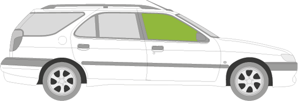 Afbeelding van Zijruit rechts Peugeot 306 sw