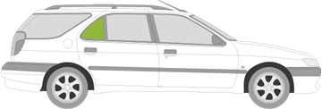 Afbeelding van Zijruit rechts Peugeot 306 sw