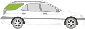 Afbeelding van Zijruit rechts Peugeot 306 sw