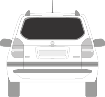 Afbeelding van Achterruit Opel Zafira (DONKERE RUIT)