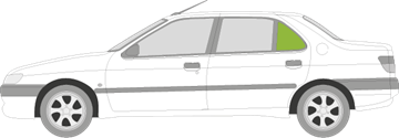 Afbeelding van Zijruit links Peugeot 306 sedan