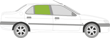 Afbeelding van Zijruit rechts Peugeot 306 sedan