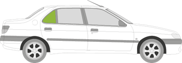 Afbeelding van Zijruit rechts Peugeot 306 sedan