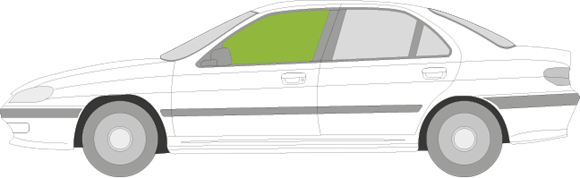 Afbeelding van Zijruit links Peugeot 406 sedan