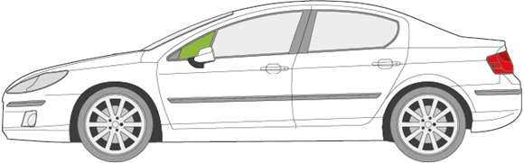 Afbeelding van Zijruit links Peugeot 407 sedan