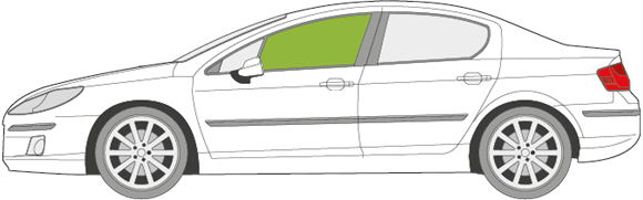 Afbeelding van Zijruit links Peugeot 407 sedan