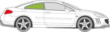 Afbeelding van Zijruit rechts Peugeot 407 coupé