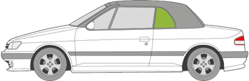 Afbeelding van Zijruit links Peugeot 306 cabrio