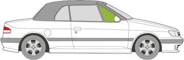 Afbeelding van Zijruit rechts Peugeot 306 cabrio