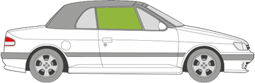 Afbeelding van Zijruit rechts Peugeot 306 cabrio