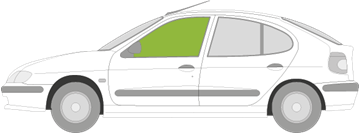 Afbeelding van Zijruit links Renault Mégane 5 deurs 