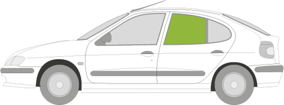 Afbeelding van Zijruit links Renault Mégane 1995-1998 5 deurs 