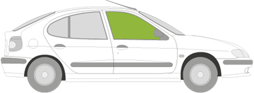 Afbeelding van Zijruit rechts Renault Mégane 5 deurs 