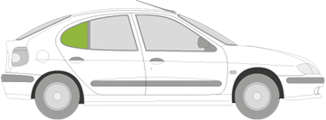 Afbeelding van Zijruit rechts Renault Mégane 5 deurs 