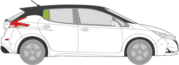 Afbeelding van Zijruit rechts Nissan Leaf 