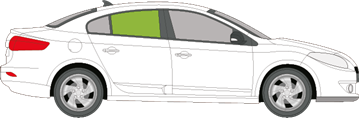 Afbeelding van Zijruit rechts Renault Fluence 