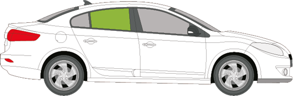 Afbeelding van Zijruit rechts Renault Fluence 