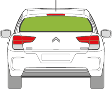 Afbeelding van Achterruit Citroën C4 5 deurs 