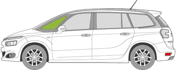 Afbeelding van Zijruit links Citroën C4 Grand Picasso (gelaagd)