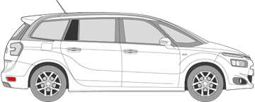 Afbeelding van Zijruit rechts Citroën C4 Grand Picasso (DONKER)