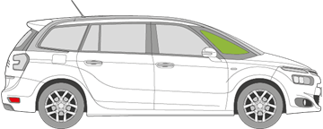Afbeelding van Zijruit rechts Citroën C4 Grand Picasso (gelaagd)