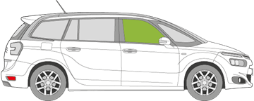 Afbeelding van Zijruit rechts Citroën C4 Picasso (gelaagd)