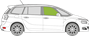 Afbeelding van Zijruit rechts Citroën C4 Picasso (gelaagd)
