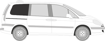 Afbeelding van Zijruit rechts Peugeot 807 (DONKERE RUIT)