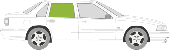 Afbeelding van Zijruit rechts Volvo S70 sedan 
