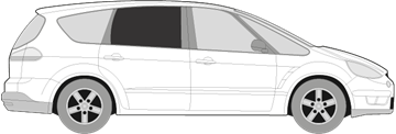 Afbeelding van Zijruit rechts Ford S-max (DONKERE RUIT)