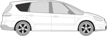 Afbeelding van Zijruit rechts Ford S-max (DONKERE RUIT)