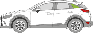 Afbeelding van Zijruit links Mazda CX-3
