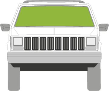 Afbeelding van Voorruit Jeep Cherokee 5 deurs off-road (1991 tot 2001)