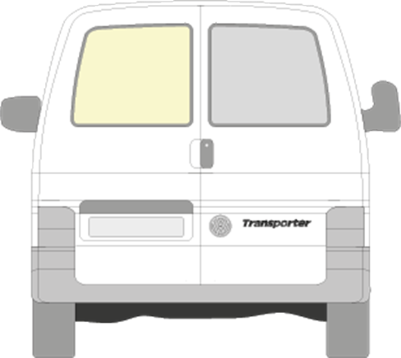 Afbeelding van Achterruit links Volkswagen Transporter (NIET VERWARMD)